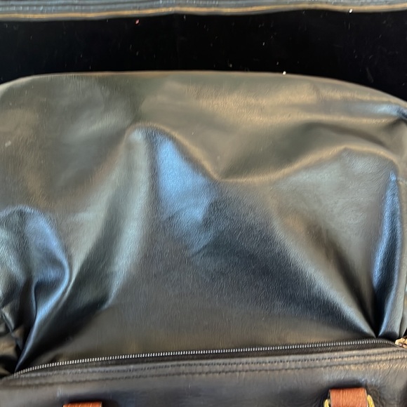 Etienne Aligner Vintage black and brown leather satchel awesome condition - Picture 3 of 15